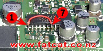 Wire link from Pin 7 to Pin 1 on the Video Encoder Chip