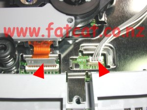 Close-up of the Laser Drive cables