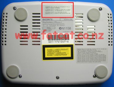 SCPH 102 warranty seal