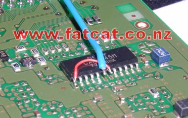 BLUE Wire / Freq Out on Video Encoder Chip