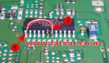 Wire link from Pin 7 to Pin 1 on the Video Encoder Chip