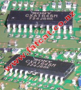 Example of Pins 6 and 7 lifted up from the Mainboard