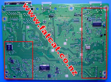 Modchip and CCM installation locations
