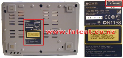 SCPH 7502 model location information
